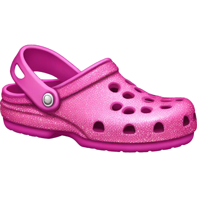 Glitter pink crocs emoji