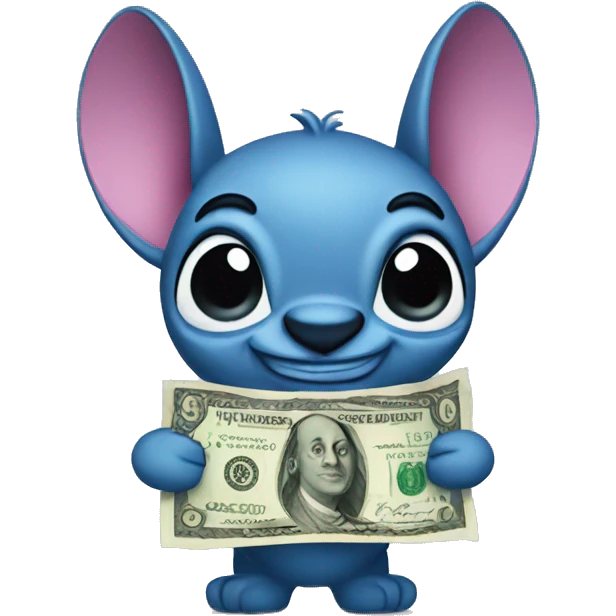 Stich with money emoji