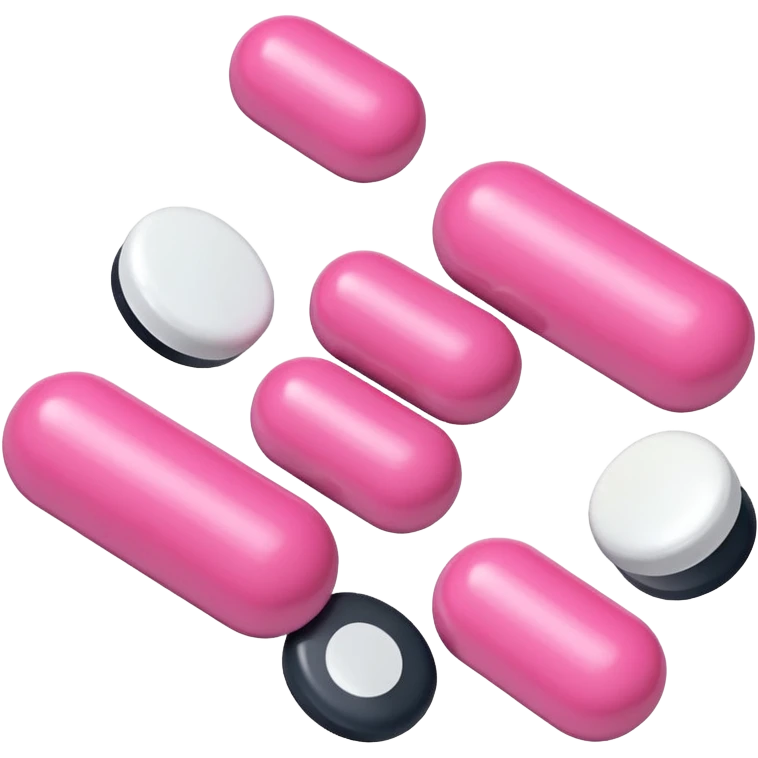 pink and white medications emoji