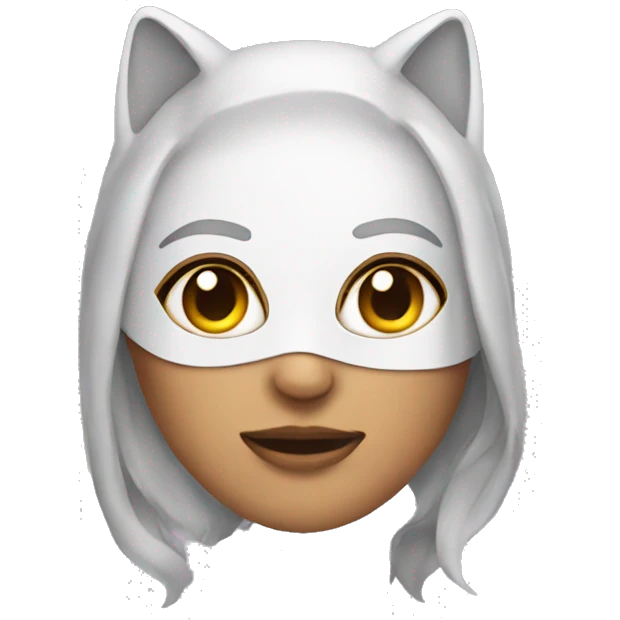 Woman in cat mask emoji