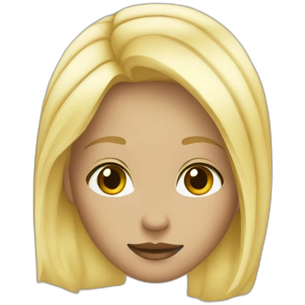 Fille blonde emoji