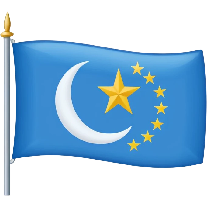iPhone emoji flag of Uyghuristan (East Turkestan) emoji