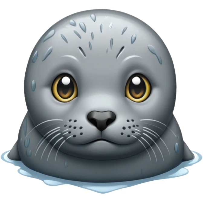 The saddest seal in the rain emoji