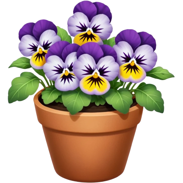 pansies in a pot emoji