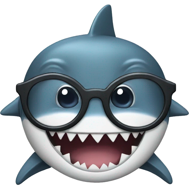 A shark with glasses  emoji