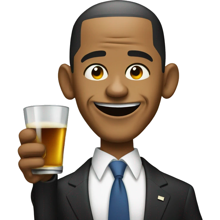 obama drinking alcohol emoji