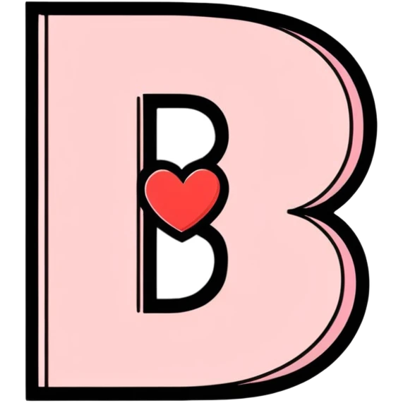 heart with the letter B inside emoji