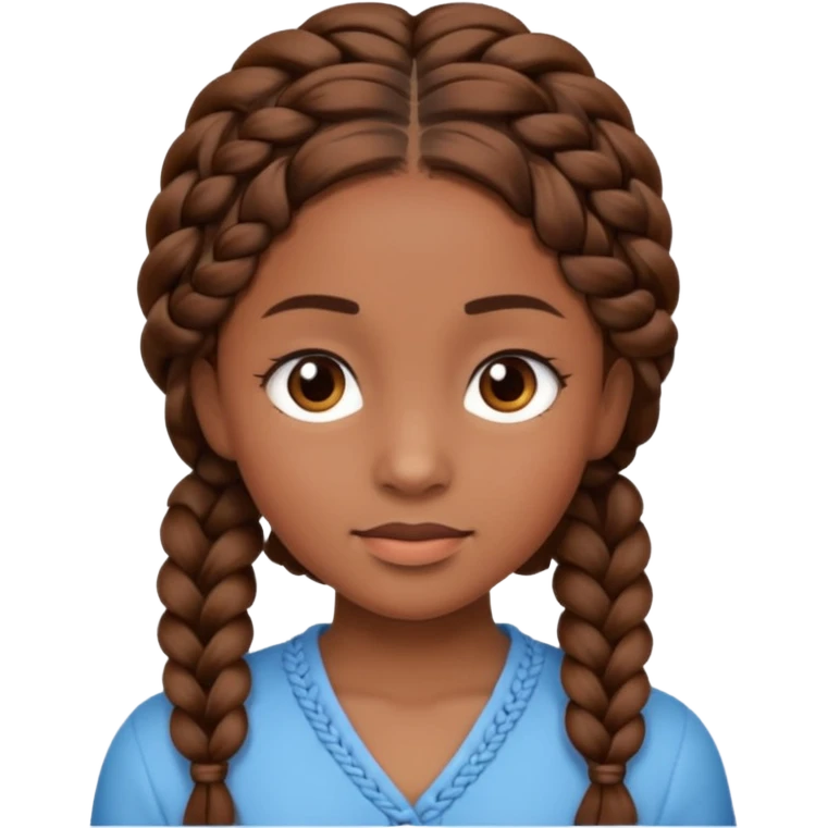 девушка с коричневой косой emoji