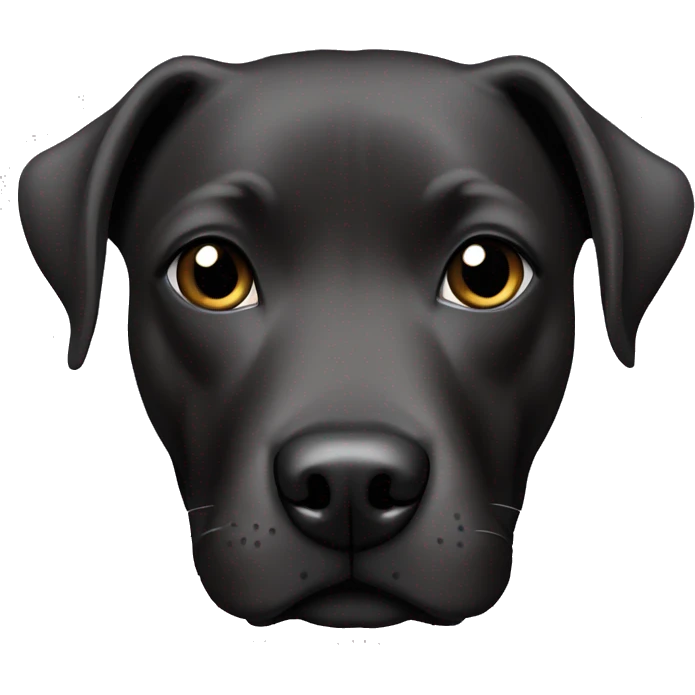 black lab pitbull mix dog emoji