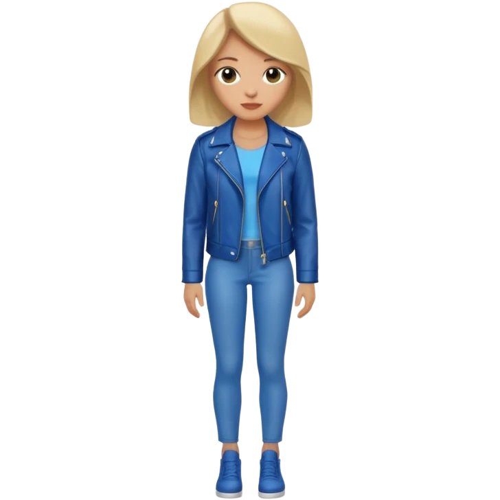 Women in leather jocket, full body, different color leather jocket, close up emoji