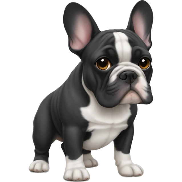 half French bulldog half English bulldog emoji