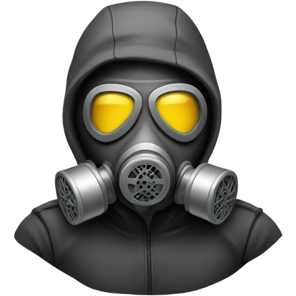 Guy wearing gas mask emoji