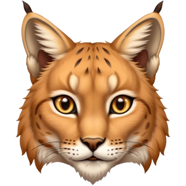 A high-resolution photo-realistic digital illustration of a majestic young lynx, chest upward A high-resolution, photo-realistic digital illustration of a majestic young Eurasian lynx, shown from the chest upward.  emoji