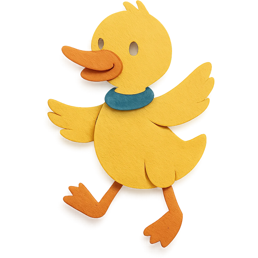 dancing duck for a duck race emoji