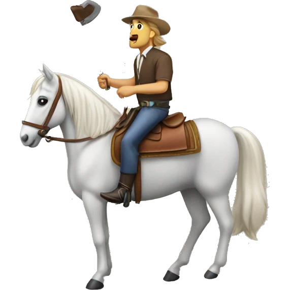 La roca montado en un caballo  emoji