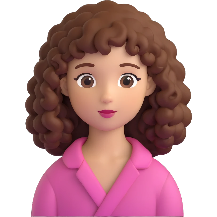 girl with curly hair emoji
