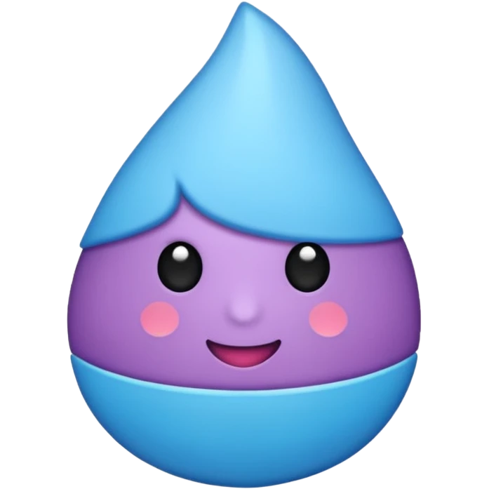 pirulito azul claro e roxo claro emoji