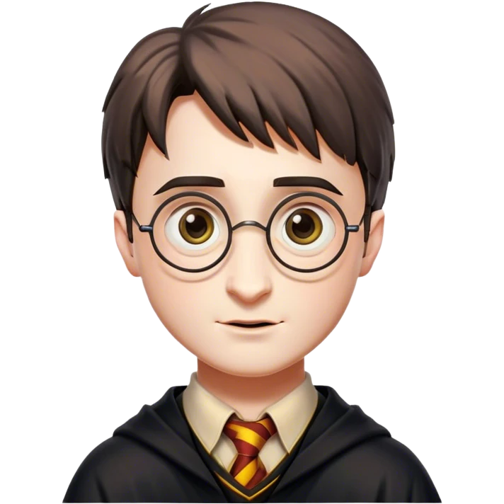 Cinematic Realistic Harry Potter Pop Culture Emoji, featuring a mystical, enchanted portrayal inspired by the iconic wizard rendered with lifelike magical details and dynamic lighting. emoji