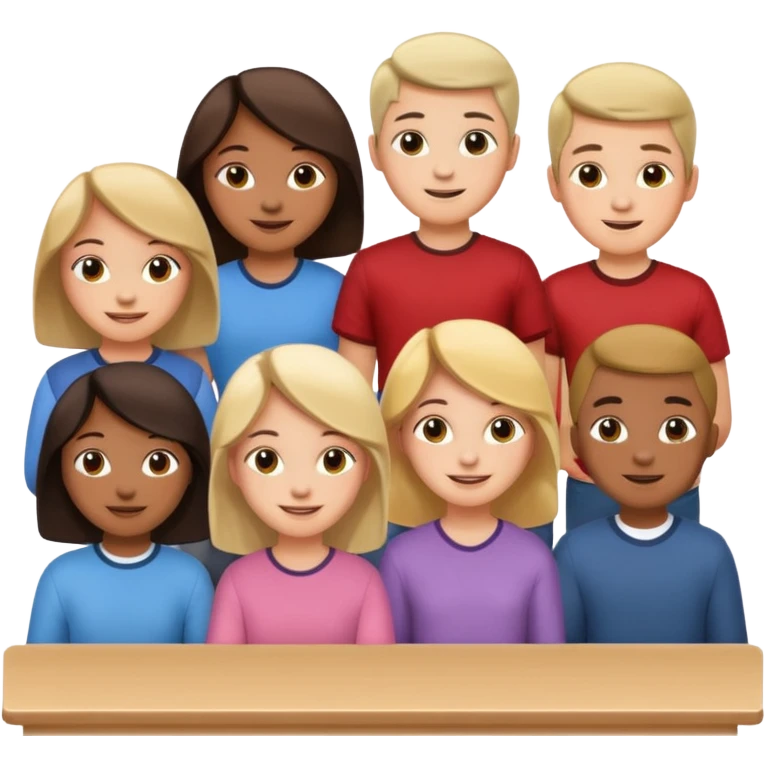 Okulda olan çocuklar emoji