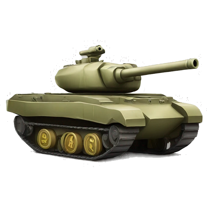tank with trailer with money emoji