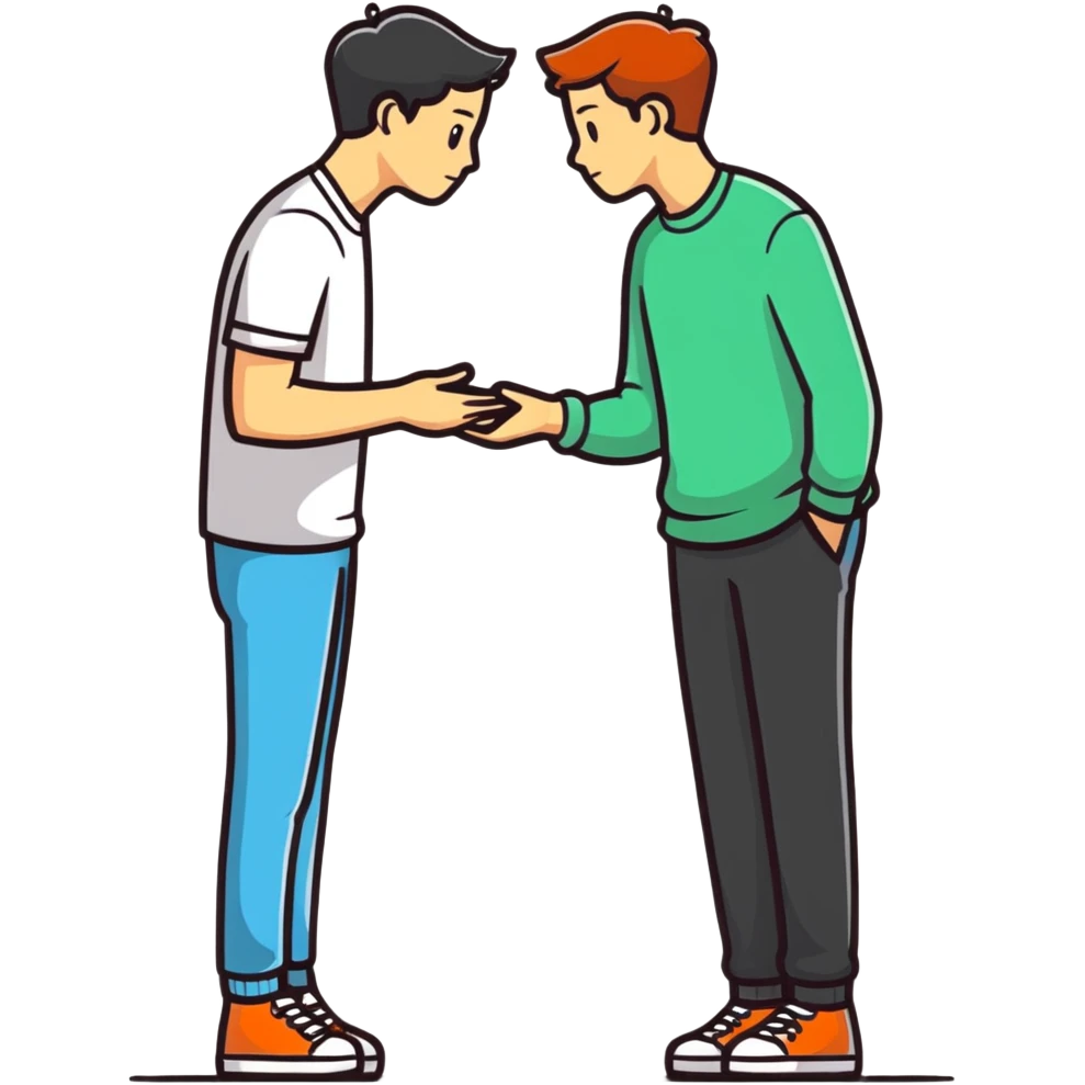 couple with communication problems ignoring each other emoji