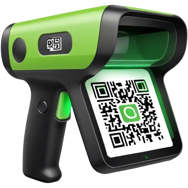 simple barcode reader reading a qr emoji