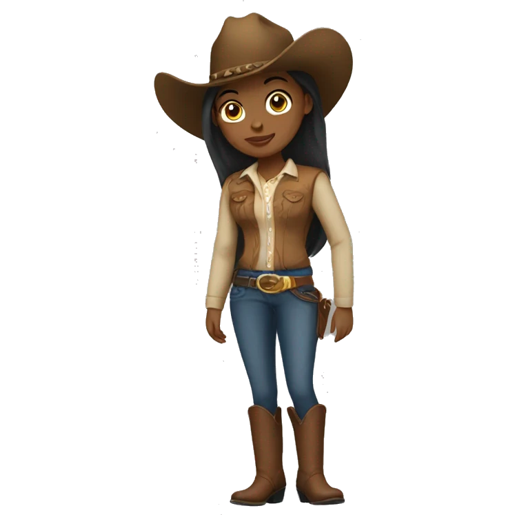 girl with cowboy boots emoji