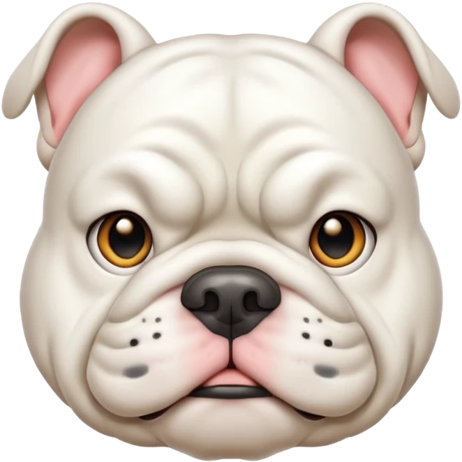 all white bulldog named gus emoji