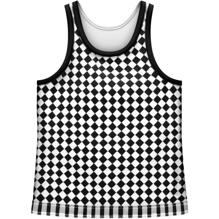 Black gingham tank top emoji