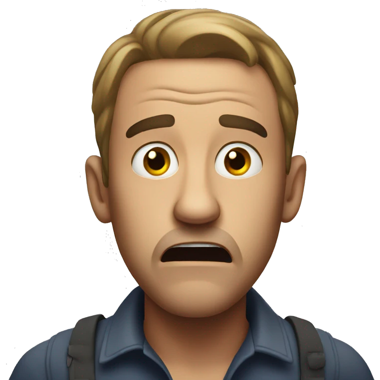 scared man emoji