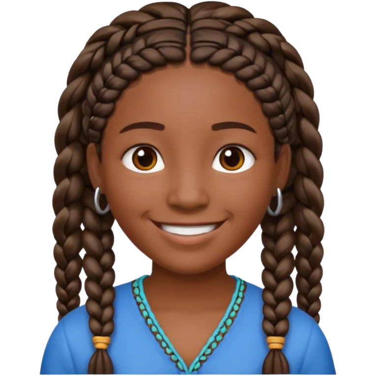 native with braids emoji