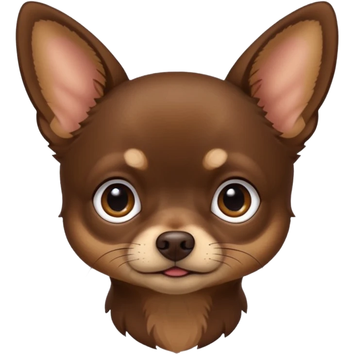 Dark Brown chihuahua  emoji