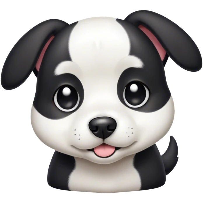 Dog black and white  emoji
