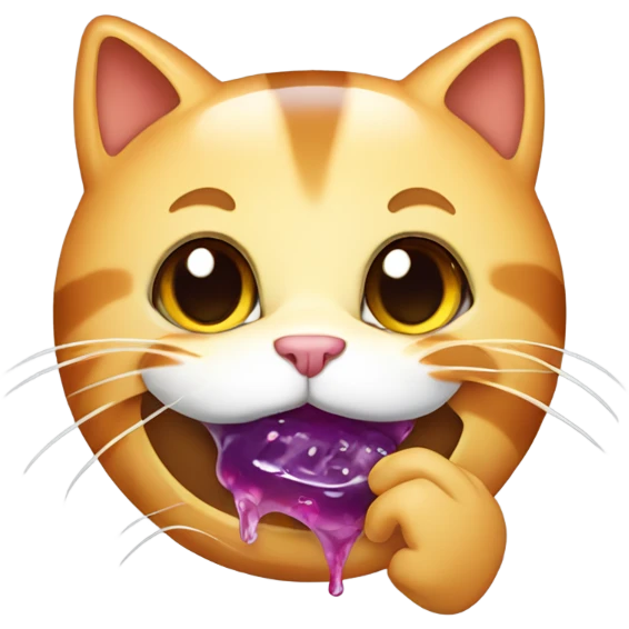Cat eating jelly emoji