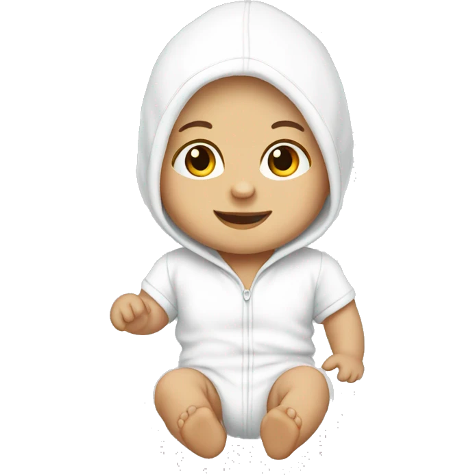 White Baby onesie  emoji