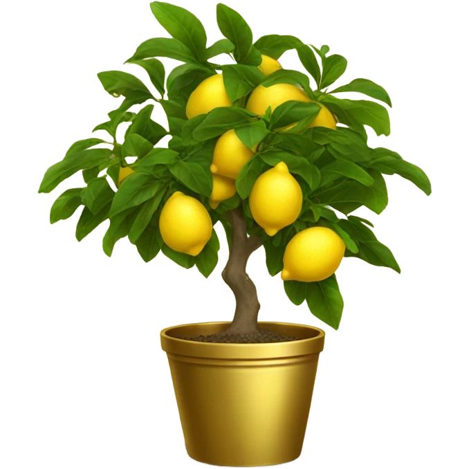 Lemon tree in gold pot emoji