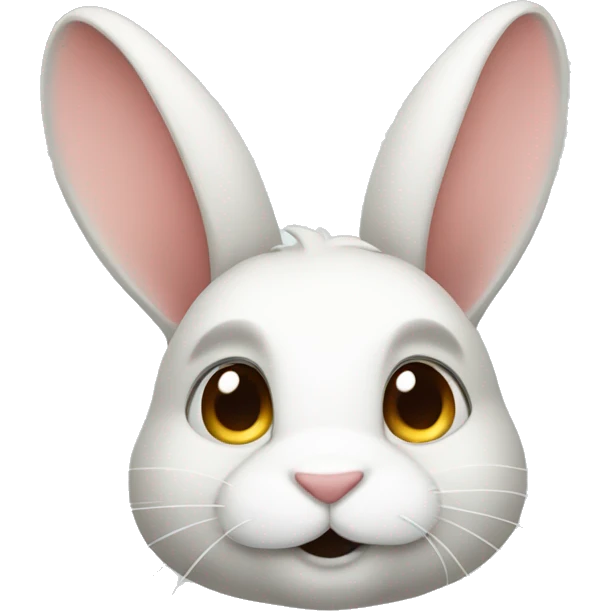 top view of rabbit emoji