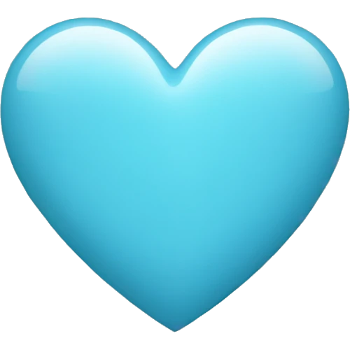 Light blue heart emoji