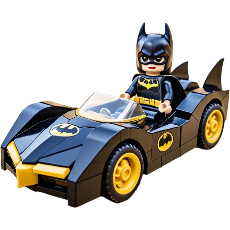 scale racing sexy fitted Batgirl’s masculine midnight-colored tight outfit 1970’s tv style dark knight stealthy accurate sporty safe plush deluxe Lego off-road pursuit drifting F1 car lexus (black hair,reclining and relaxed torso and shoulders back against seat) rally emoji