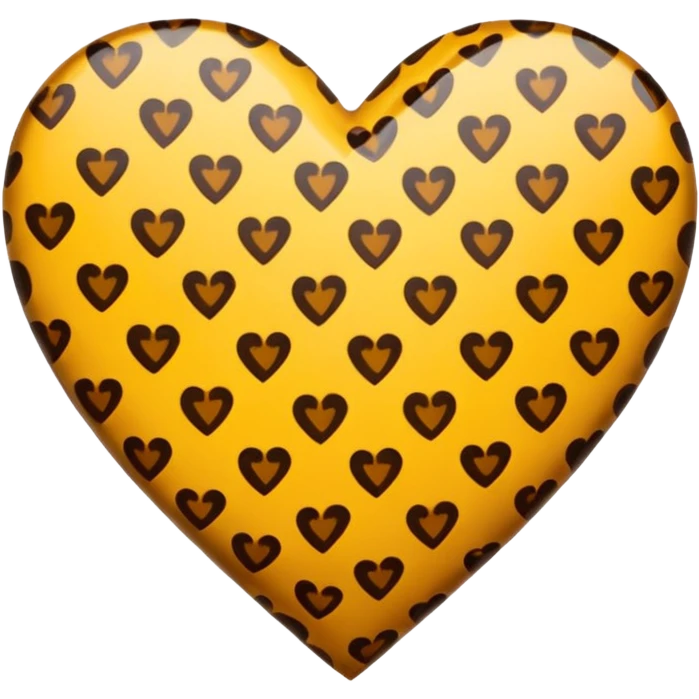 Emoji corazón leopardo blanco  emoji