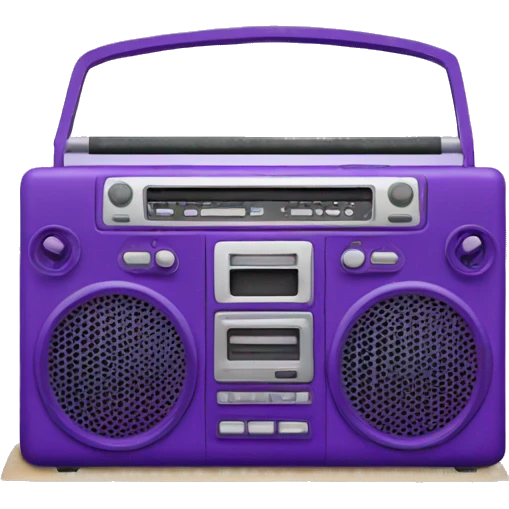 Purple boombox emoji