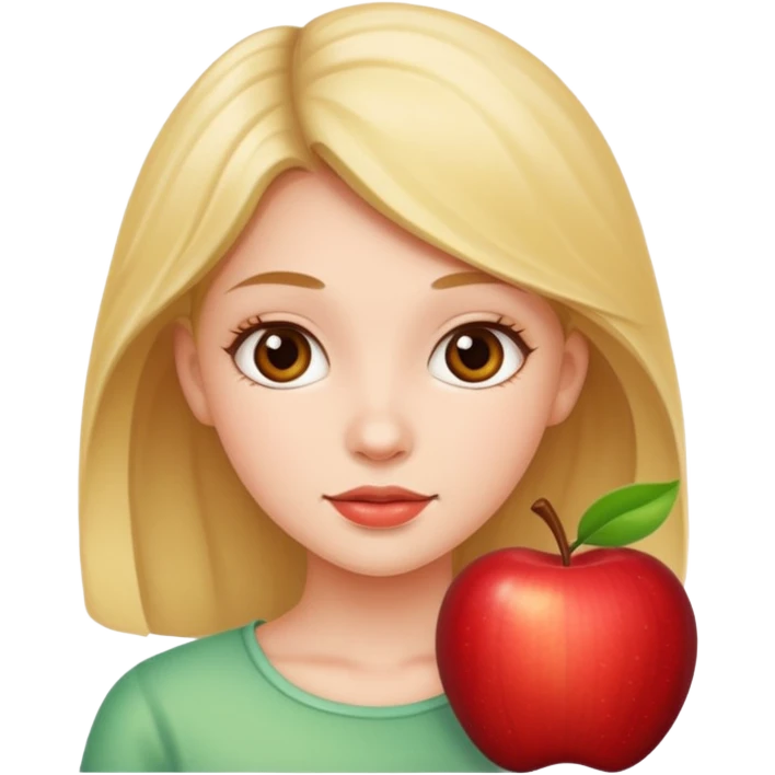 create the head okf the young pretty gitl in apple style emoji