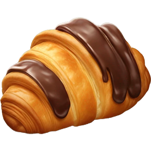 Chocolate croissant emoji