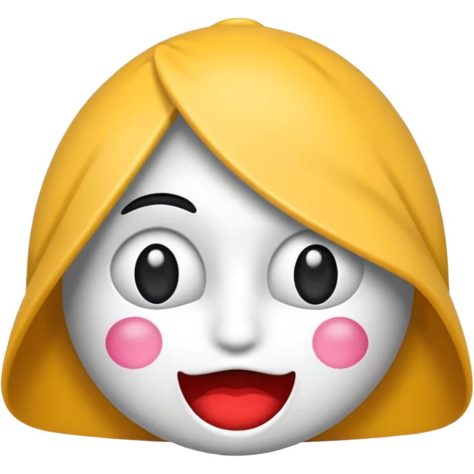 antifaz de fiesta de color blanco y bonito emoji