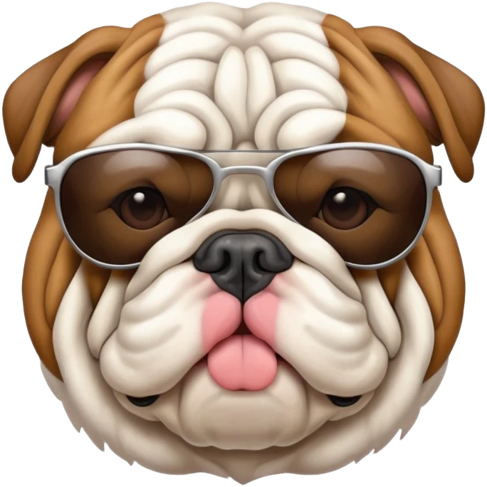 bulldog with sunglasses emoji