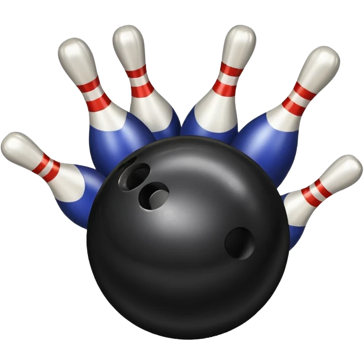 Bowling ball make a strike emoji