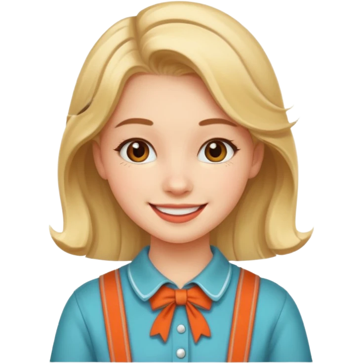 a teenage girl wearing retro clothes emoji