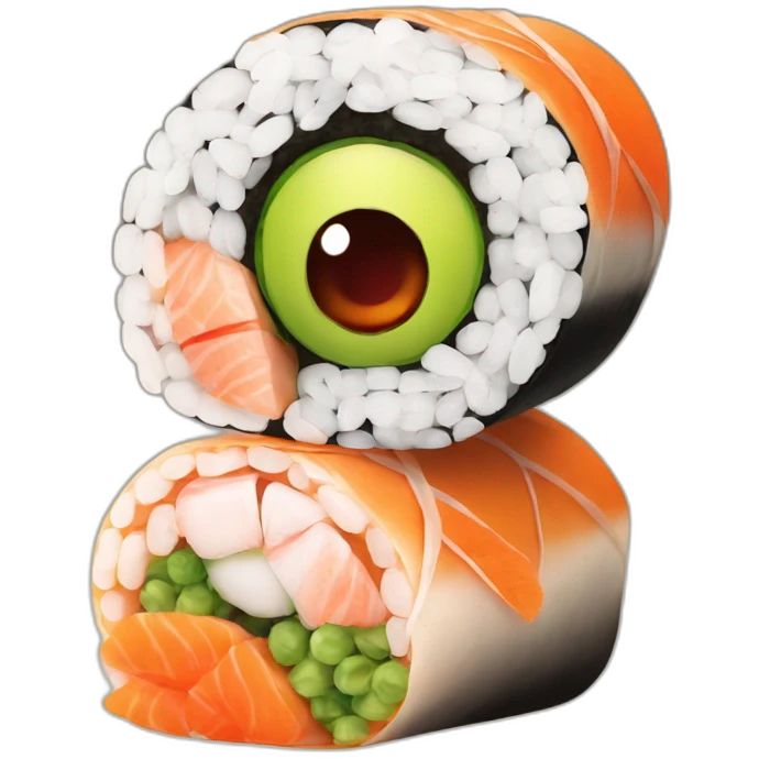 roll sushi halloween emoji