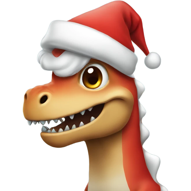 Santa Dino emoji