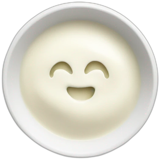 white sauce in a dipping dish emoji
